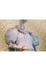 Spring 1999 Oscar De La Renta Pale Green Striped Silk Taffeta Billowing Over Dress & Pant Set