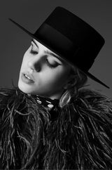 Rare c1970 Yves Saint Laurent Black Ostrich Feather Coat