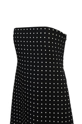 Spring 2000 Yves Saint Laurent by Alber Elbaz Black & White Strapless Dress