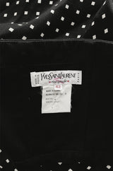 Spring 2000 Yves Saint Laurent by Alber Elbaz Black & White Strapless Dress