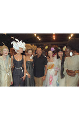 Spring 1999 Thierry Mugler Runway Documented Strapless Black & Ice Blue Chiffon Dress