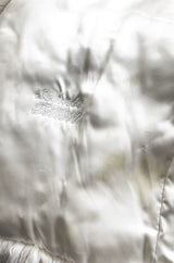 Original 1970s Fluffy Cream Ivory w Pink Undertones Mongolian Sheepskin Jacket