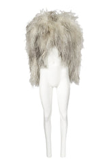 Original 1970s Unlabeled Fluffy Ostrich Feather Crop Jacket