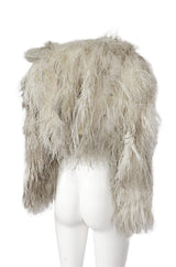 Original 1970s Unlabeled Fluffy Ostrich Feather Crop Jacket