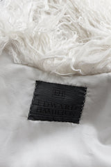 Original 1970s Fluffy Shaggy Cream Ivory Mongolian Sheepskin Jacket