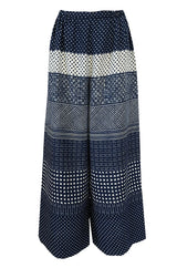 1970s Albert Capraro Three Piece Graphic Jersey Pant, Top & Jacket Set