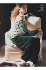 1984 Halston Deep Pink & Silver Densely Sequinned & Heavily Beaded Top w Wide Neckline