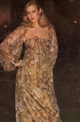 1977 Documented Givenchy Purple Silk Chiffon Gown