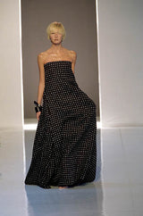 Spring 2000 Yves Saint Laurent by Alber Elbaz Black & White Strapless Dress