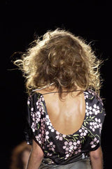 Iconic Spring 2003 Gucci by Tom Ford Runway Cherry Blossom Kimono Mini Dress