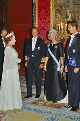 Well Documented Spring 1988 Valentino Haute Couture Silk Dress w Sweeping Dotted Train & Flower