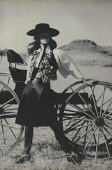 1968 Giorgio Sant'Angelo Purple Applique Velvet Dress w Wood Bead Fringe