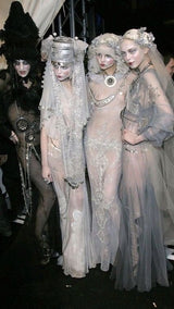 Important Fall 2009 John Galliano “Beautifully Iced Maidens” Beaded Net Pale Blue Grey Dress
