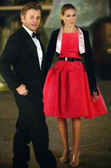 Iconic S/S 2004 Oscar De La Renta Lime Green "Carrie" Dress