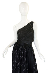 1970s Adolfo One Shoulder Top & Skirt