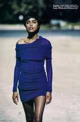 c.1990 Giorgio di Sant Angelo Black Stretch Net Multi Length Dress