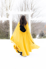 Fall 1988 Yves Saint Laurent Deep Yellow Full Length Wool Cape