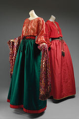 1976-77 Yves Saint Laurent Russian Collection Cream & Gold Braided Tie Belt