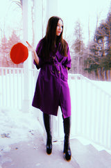 Resort 2010 Stefano Pilati for Yves Saint Laurent Purple Cotton Trench Coat