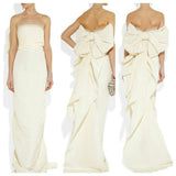 Beautiful 2013 Lanvin Blanche by Alber Elbaz Strapless Ruffled Ivory Silk Wedding Gown
