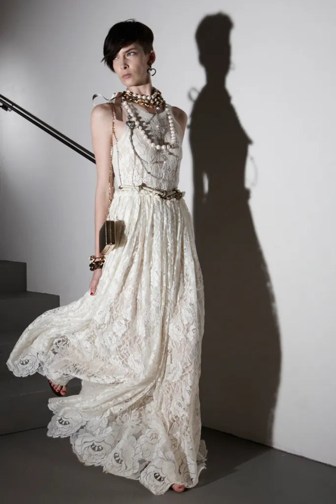 Gorgeous Resort 2012 Lanvin by Aber Elbaz Ivory Lace, Silk & Silk Netting Wedding Dress