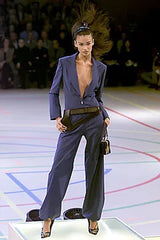 Rare Spring 2000 Givenchy by Alexander McQueen Runway Look 12 Jumpsuit w Drawstring Cuffs