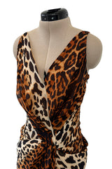 Spring 2008 Christian Dior by John Galliano Runway Look 29 Version Leopard Silk Chiffon Dress