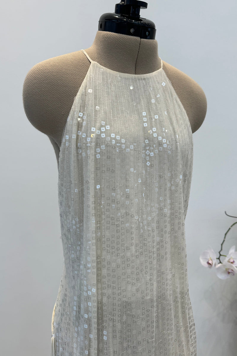 Chanel c.1997 Sequin with Thigh High Slit - 13.5" W