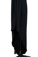 Spring 2013 Saint Laurent by Hedi Slimane Strapless Black Silk Dress w Scooped Front Hem