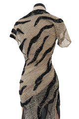 Spring 2001 Jean Louis Scherrer Haute Couture Look 22 Runway Sample Beaded Silk Chiffon & Net Dress