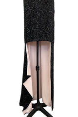 Glamourous 2014 Christian Dior by Raf Simons Densely Covered Black Sequin Dress w Pink Lining