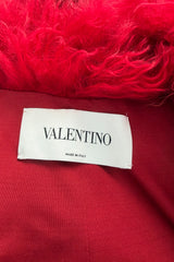 Pre-Fall 2019 Valentino by Pierpaulo Piccioli Runway Look 4 Oversized Shaggy Red Mohair Coat