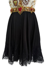 Rare Spring 2015 Dolce & Gabbana Runway Look 4 Mini Dress w Lace & Intricate Embellishment Details