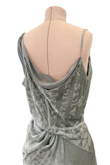Important Fall 2006 Christian Dior by John Galliano Pale Silver Grey Version of Runway Look 41 Dress