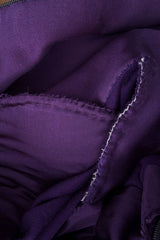 Documented Fall 1985 Yves Saint Laurent Haute Couture Runway Look 43 Purple Over-sized Cut Tunic