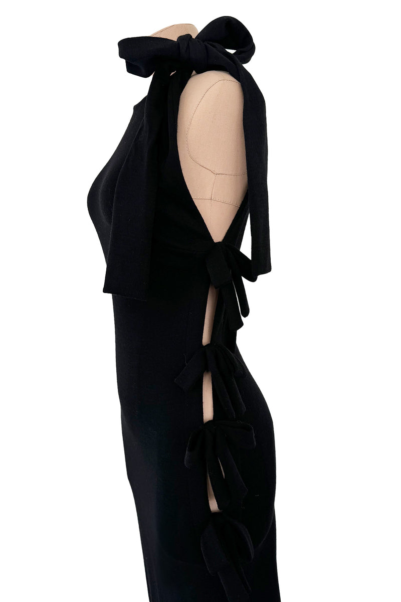 Early 2000s John Anthony Couture One Off Single Sleeve Jersey Dress w