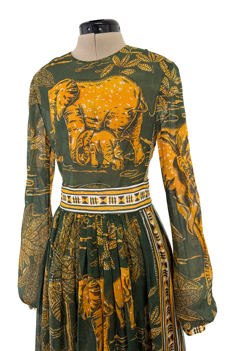 Spring 2016 Valentino by Pierpaolo Piccioli & Maria Grazia Chiuri Runway Elephant Printed Cotton Dress