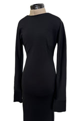 Incredible Fall 1998 Guy Laroche by Alber Elbaz Runway Black Jersey Reissue of the Mireille Darc Backless Dress