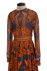 Spring 2016 Valentino by Pierpaolo Piccioli & Maria Grazia Chiuri Runway Look 50 Giraffe Printed Cotton Dress