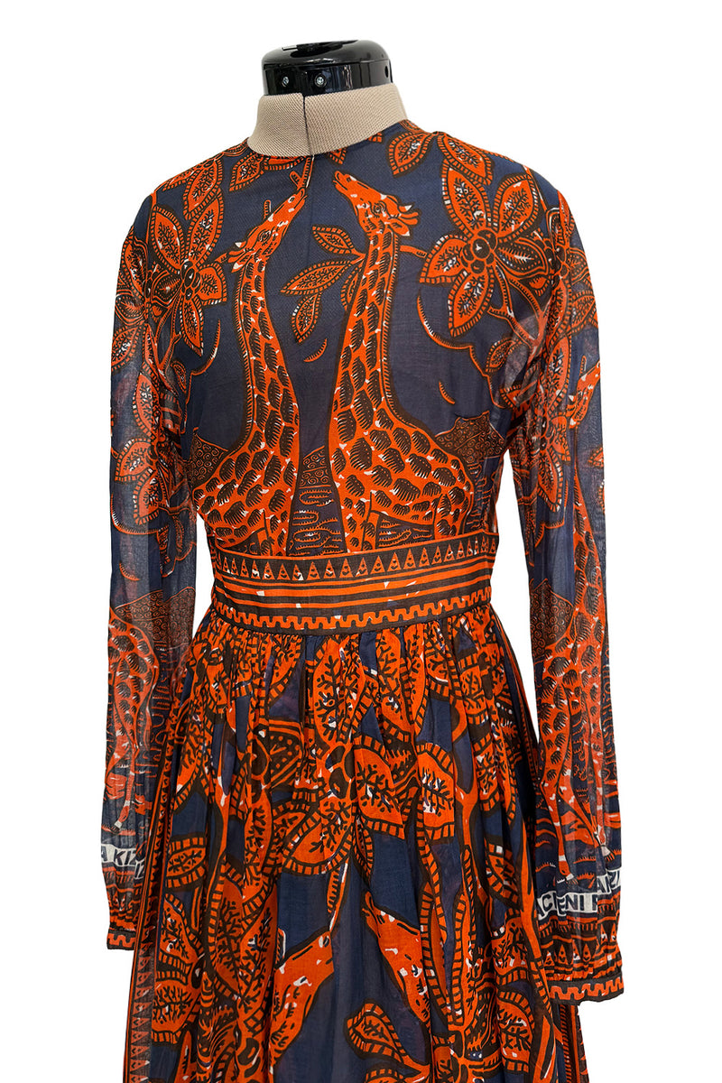 Spring 2016 Valentino by Pierpaolo Piccioli & Maria Grazia Chiuri Runway Look 50 Giraffe Printed Cotton Dress