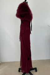 Christian Dior Fall 2006 by Galliano Beaded Dress & Feather Bolero