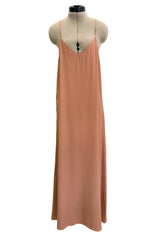 Fall 2020 Gucci by Alessandro Michele Runway Look 29 Dusty Pink Silk Dress & Skirt Overlay Set