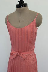 Chanel 1975-76 Haute Couture Top Stiched Pink with Belt - 13.5" W