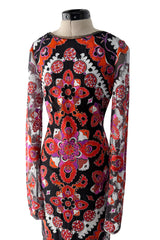 Fantastic Spring 2012 Emilio Pucci by Peter Dundas Runway Look 10 Coral Print Open Back Dress