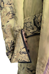 Fall 2004 Roberto Cavalli Runway Look 31 Multiple Prints & Layered Silk Chiffon Great Coat Jacket