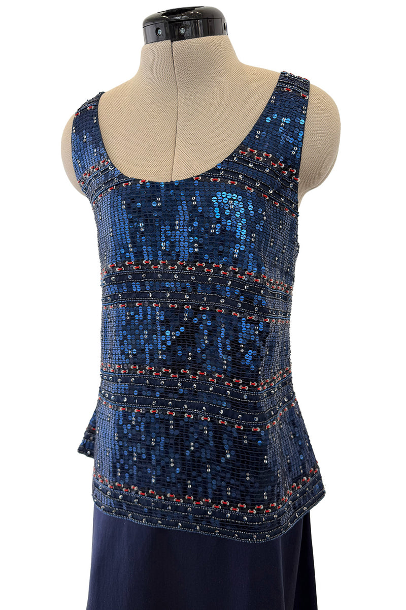 Fantastic Fall 1998 Giorgio Armani Runway, Ad Campaign & Exhibit Silk Skirt w Sequin Tank Top Set