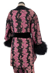 Custom Gucci by Alessandro Michele Pink & Black Metallic Pant & Jacket Set