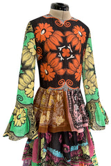 Iconic Spring 2015 Valentino Printed Tiered Runway Dress by Maria Grazia Chiuri & Pier Paolo Piccioli