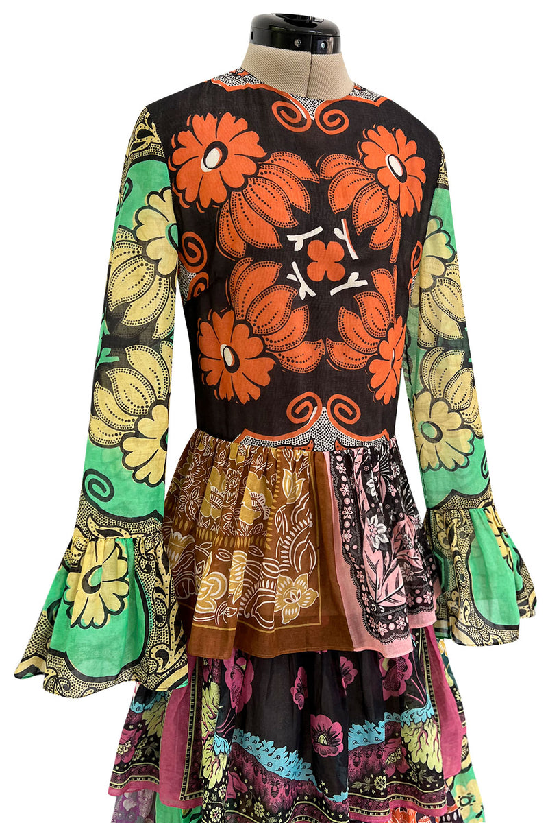 Iconic Spring 2015 Valentino Printed Tiered Runway Dress by Maria Grazia Chiuri & Pier Paolo Piccioli