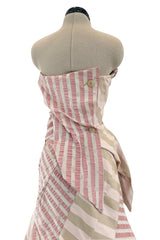 Fall 2005 Vivienne Westwood 'Propaganda' Runway Stripe & Tulle Corset & Skirt Dress Set